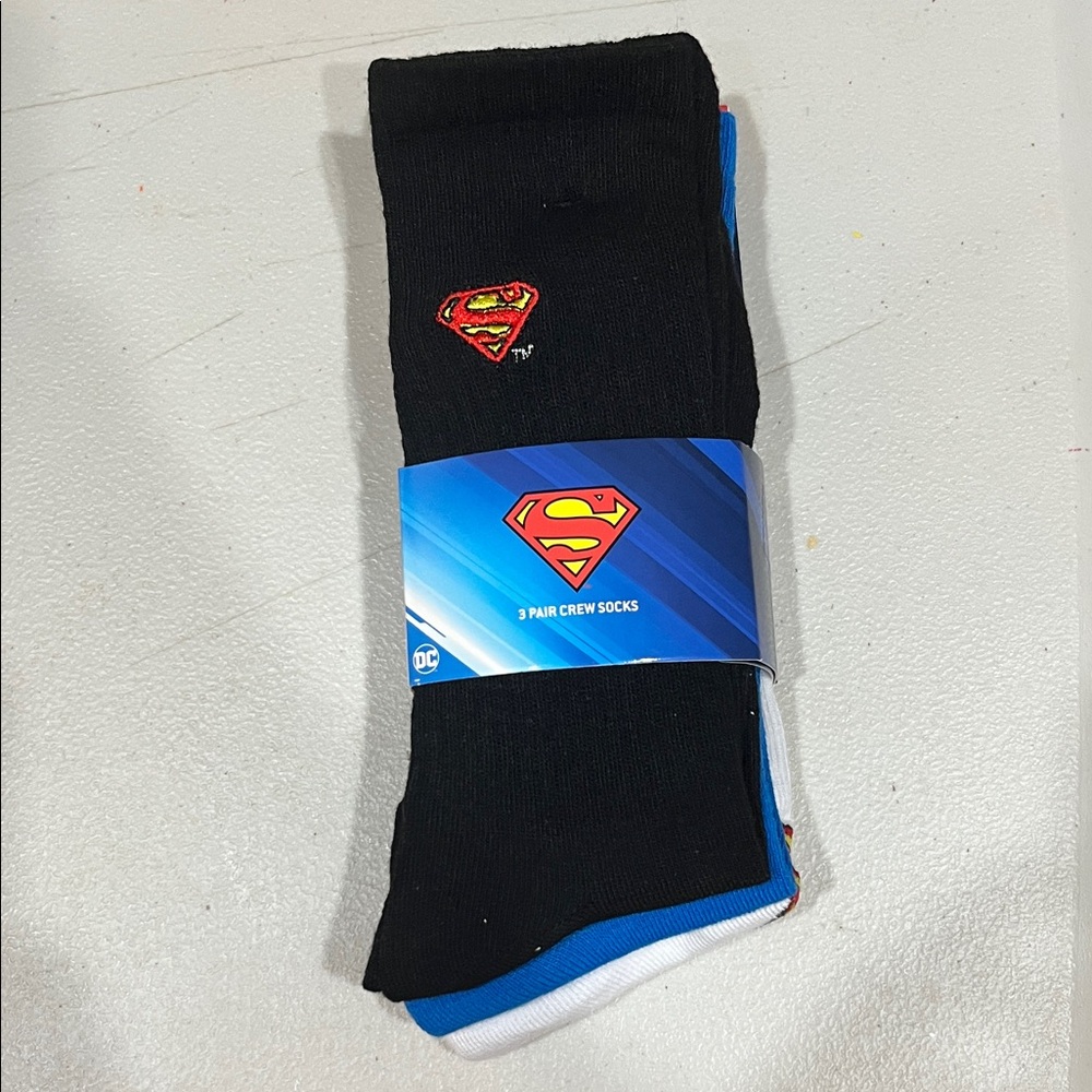 Comics Superman Crew Socks 3 pairs New